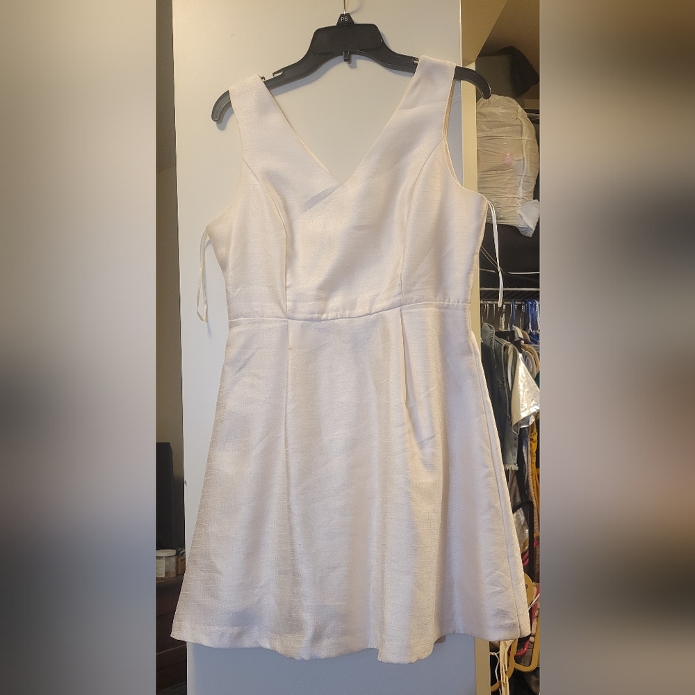 C. Luce White Mini Dress Medium
